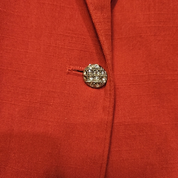 Country Sophisticates Petite Div.  Of  Pendleton Red Women Blazer 10P -No sz Tag - Picture 3 of 13